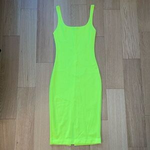 Zara Neon Yellow Bodycon Dress